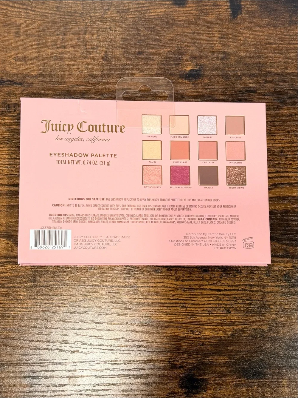 Juicy Couture Pink Eyeshadow Palette — Rose & Plum Shades